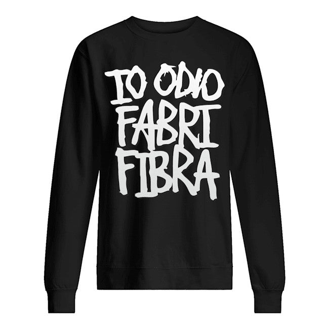 Felpa girocollo Fashion unisex io odio fabri fibra