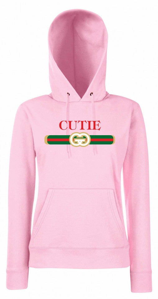 FELPA ROSA DA DONNA CON MARSUPIO E CAPPUCCIO ORIGINAL FAKE