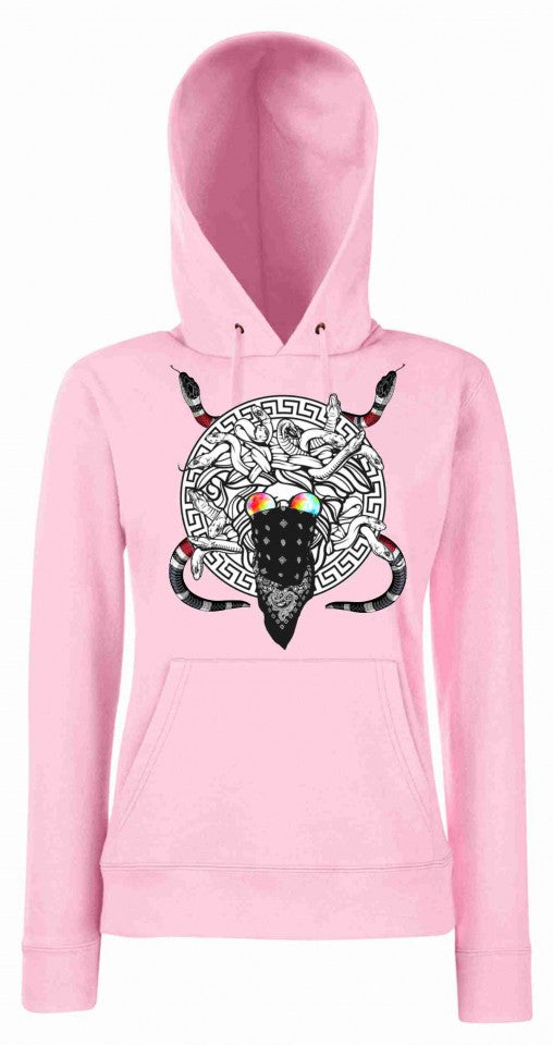 FELPA ROSA DA DONNA CON MARSUPIO E CAPPUCCIO ORIGINAL FAKE
