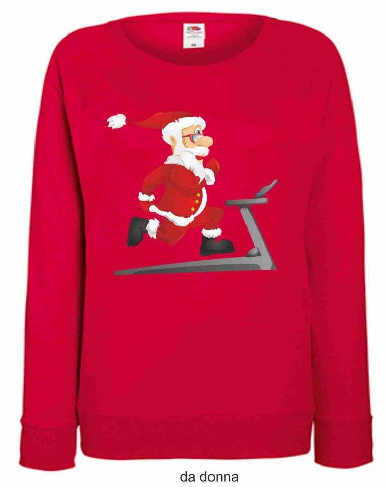 FELPA ROSSA DA UOMO-DONNA FRUIT OF THE LOOM PER NATALE