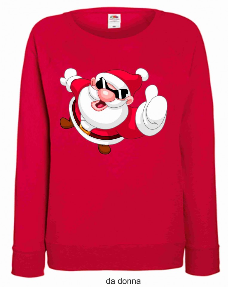 FELPA ROSSA DA UOMO-DONNA FRUIT OF THE LOOM PER NATALE