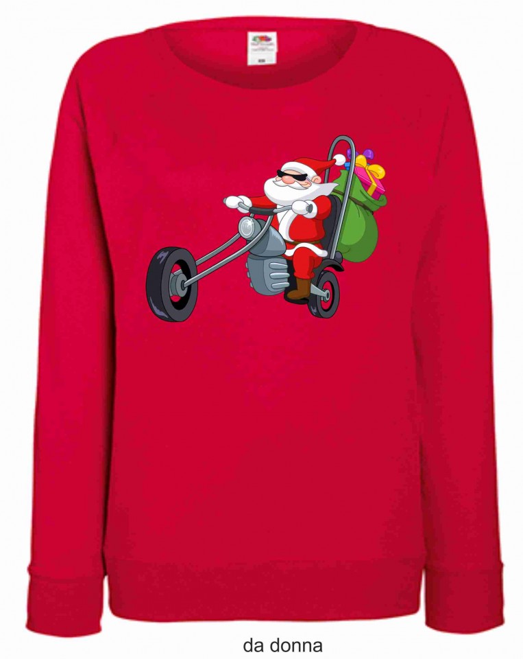 FELPA ROSSA DA UOMO-DONNA FRUIT OF THE LOOM PER NATALE