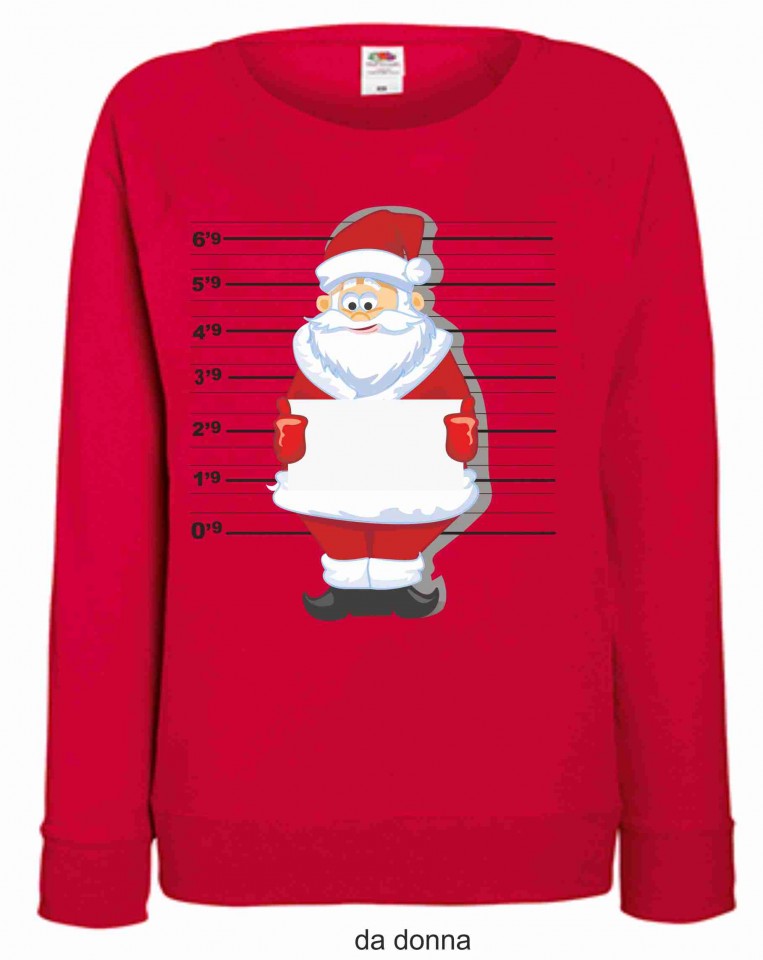 FELPA ROSSA DA UOMO-DONNA FRUIT OF THE LOOM PER NATALE