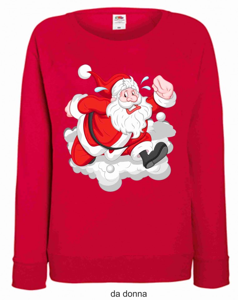 FELPA ROSSA DA UOMO-DONNA FRUIT OF THE LOOM PER NATALE