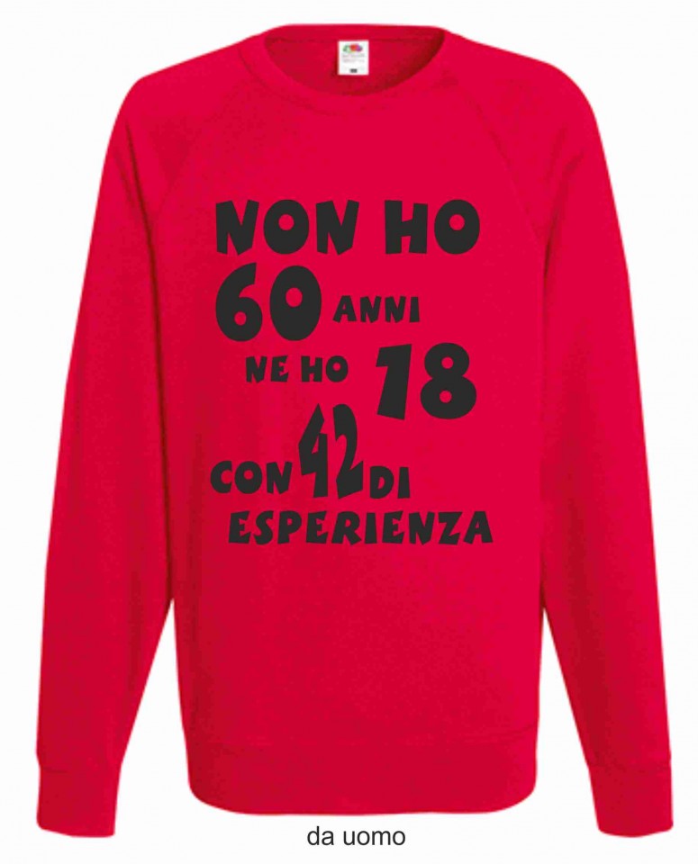 FELPA ROSSA DA UOMO-DONNA FRUIT OF THE LOOM