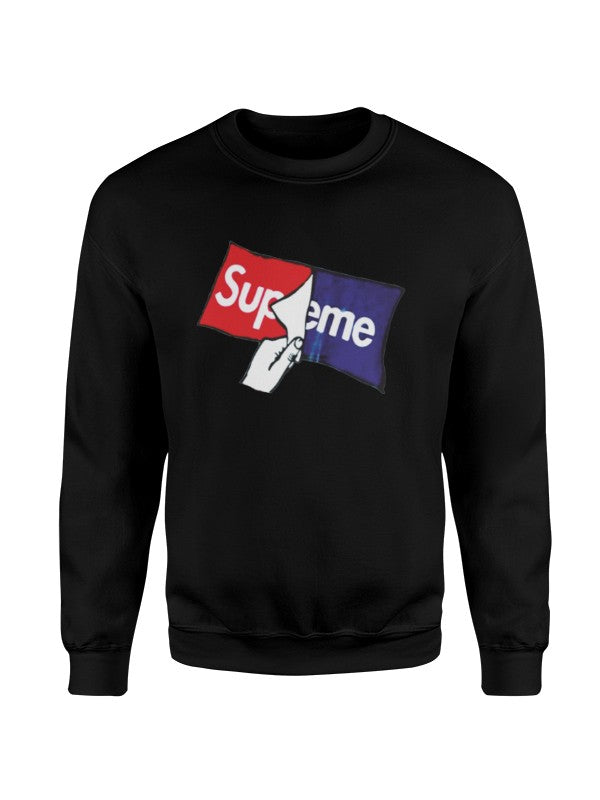 Felpa vestibilita' larga girocollo Fashion STAMPA Street Wear