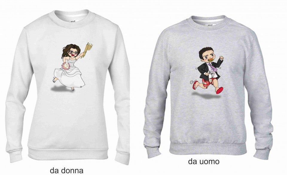 KIT 2 FELPE UNA DA UOMO UNA DONNA
