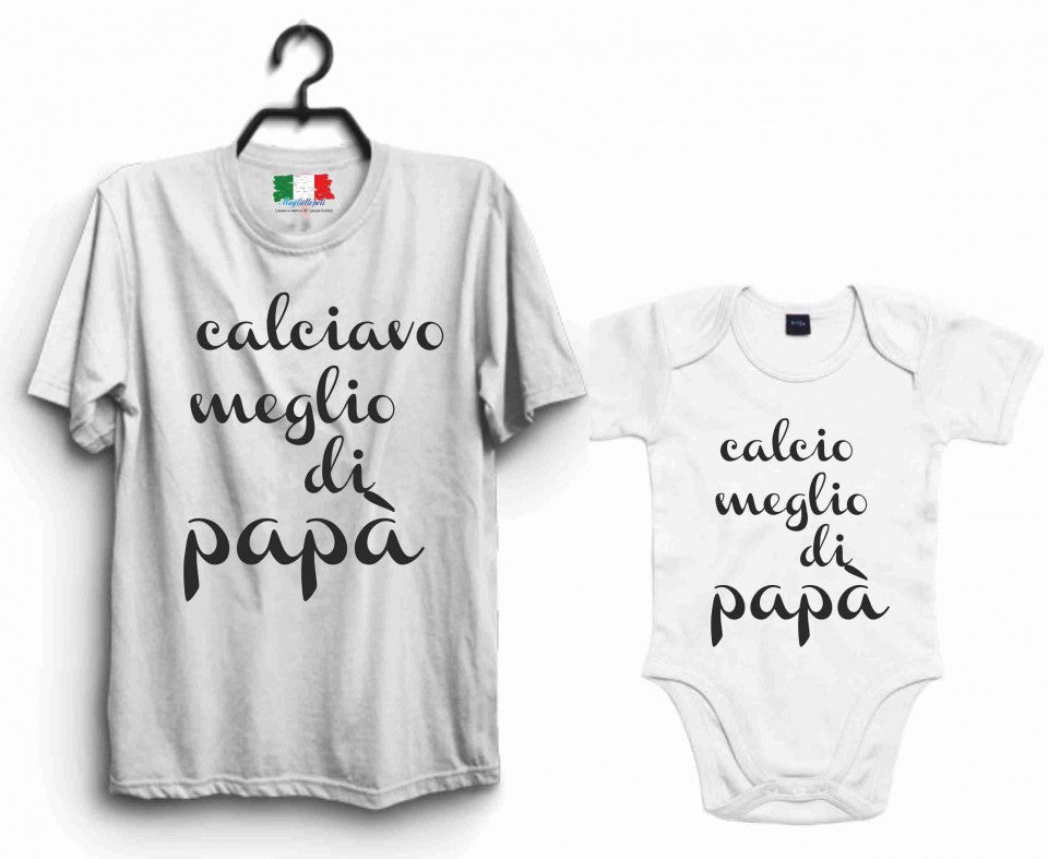 KIT UNA MAGLIETTA ADULTO + UN BODY BIMBO/A