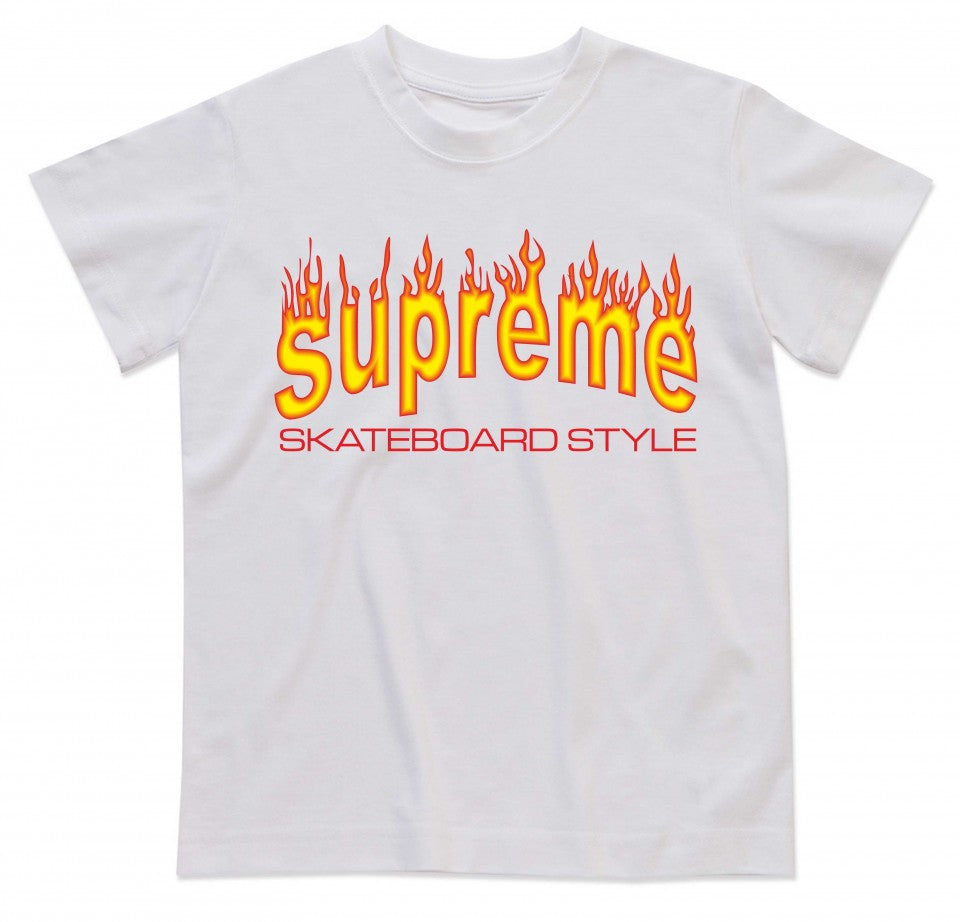MAGLIETTA 100% COTONE BIMBO/A THRASHER COLORE BIANCO E ROSA FINO A 12 ANNI