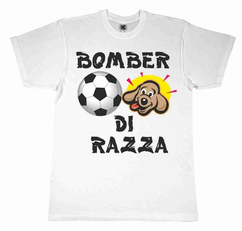 MAGLIETTA 100% COTONE BIMBO/A TITOLO BOMBER DI RAZZA