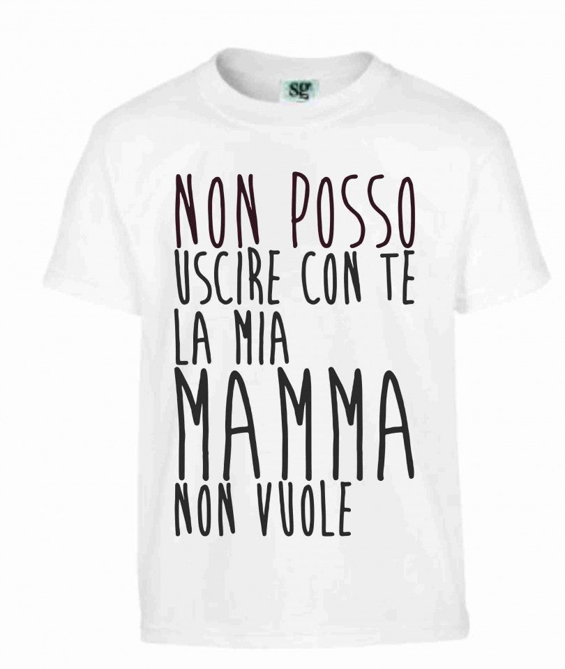 MAGLIETTA 100% COTONE BIMBO/A TITOLO MAMMA NON VUOLE