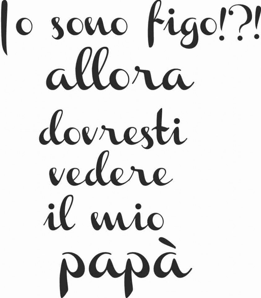 MAGLIETTA 100% COTONE BIMBO/A TITOLO SONO FIGO ALLORA VEDI MIO PAPA'