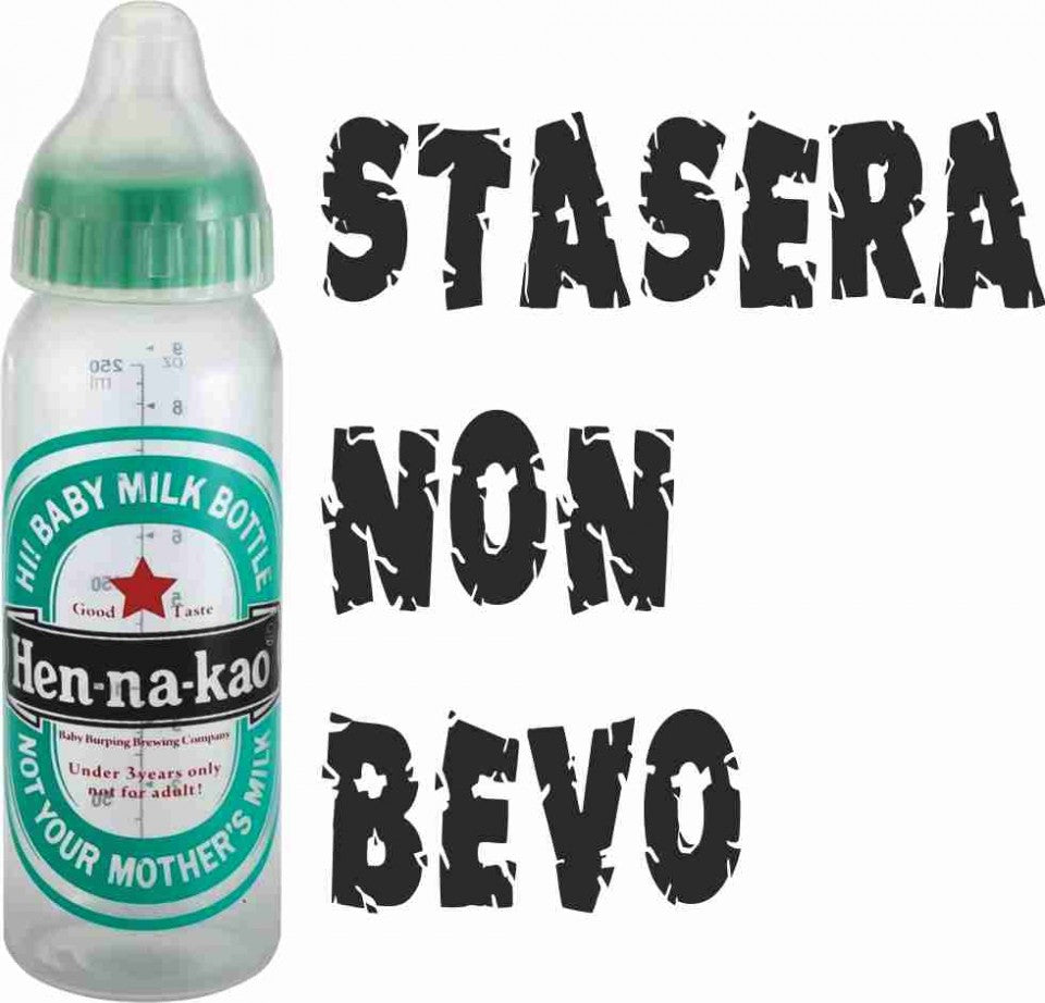 MAGLIETTA 100% COTONE BIMBO/A TITOLO STASERA NON BEVO