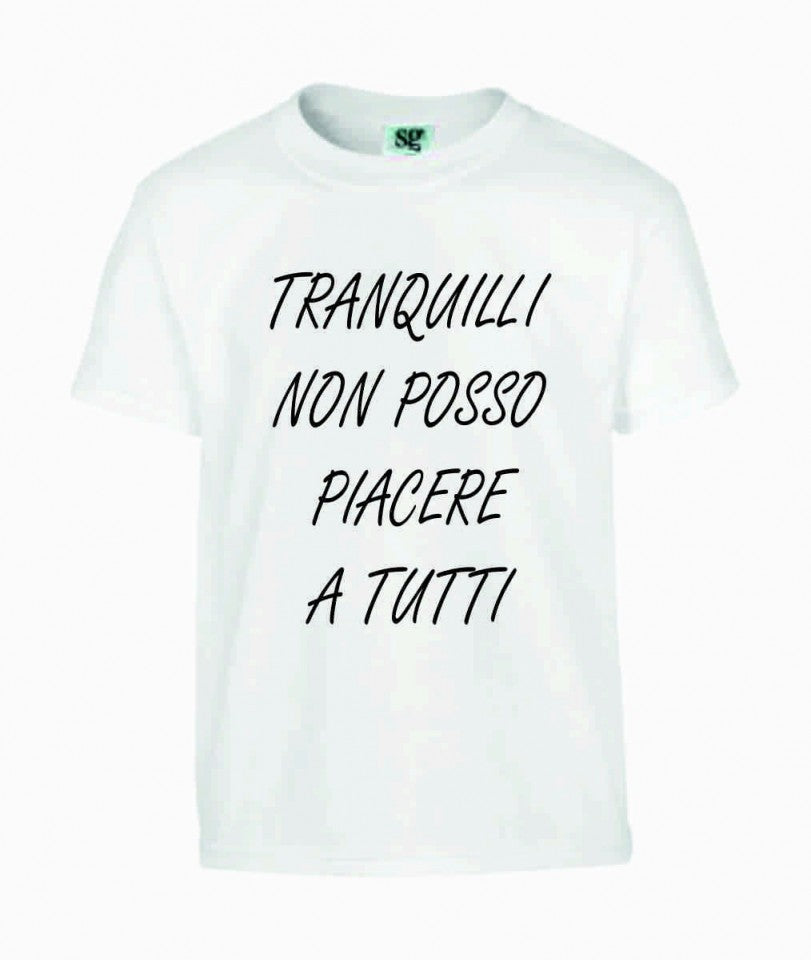 MAGLIETTA 100% COTONE BIMBO/A TITOLO TRANQUILLI