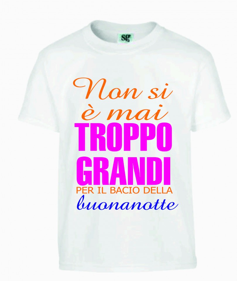 MAGLIETTA 100% COTONE BIMBO/A TITOLO TROPPO GRANDI