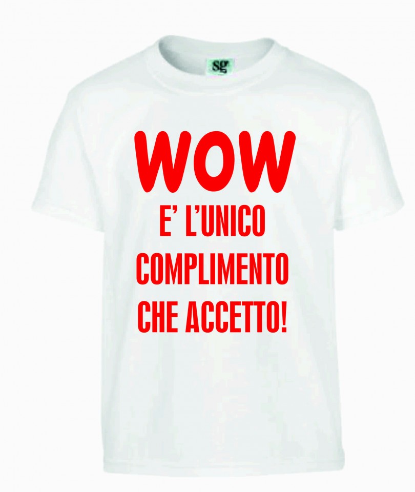 MAGLIETTA 100% COTONE BIMBO/A TITOLO WOW