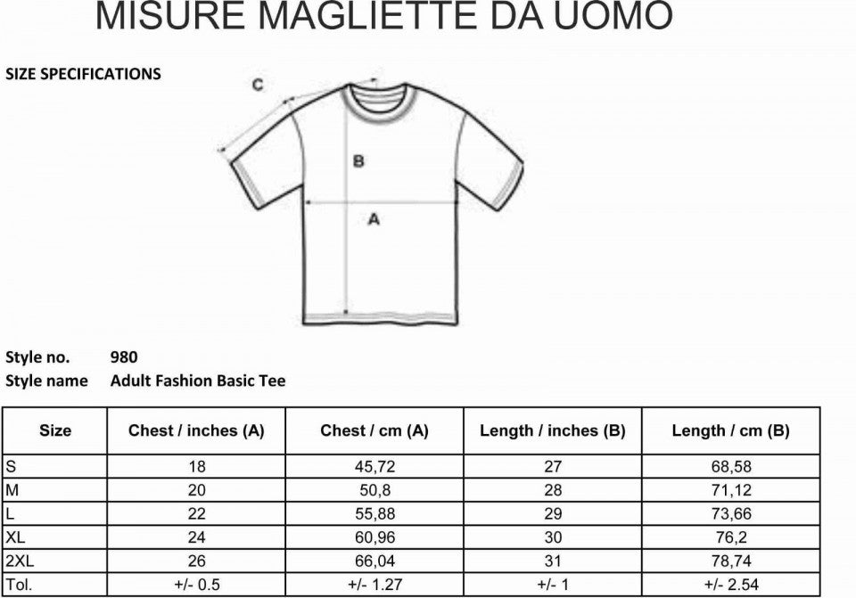 MAGLIETTA BIANCA 100% COTONE MADE IN ITALY ORIGINAL FAKE