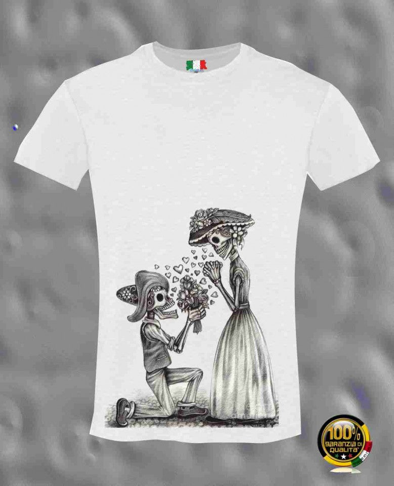 MAGLIETTA COTONE FIAMMATO DA DONNA CLASSICA TITOLO AMORE ETERNO