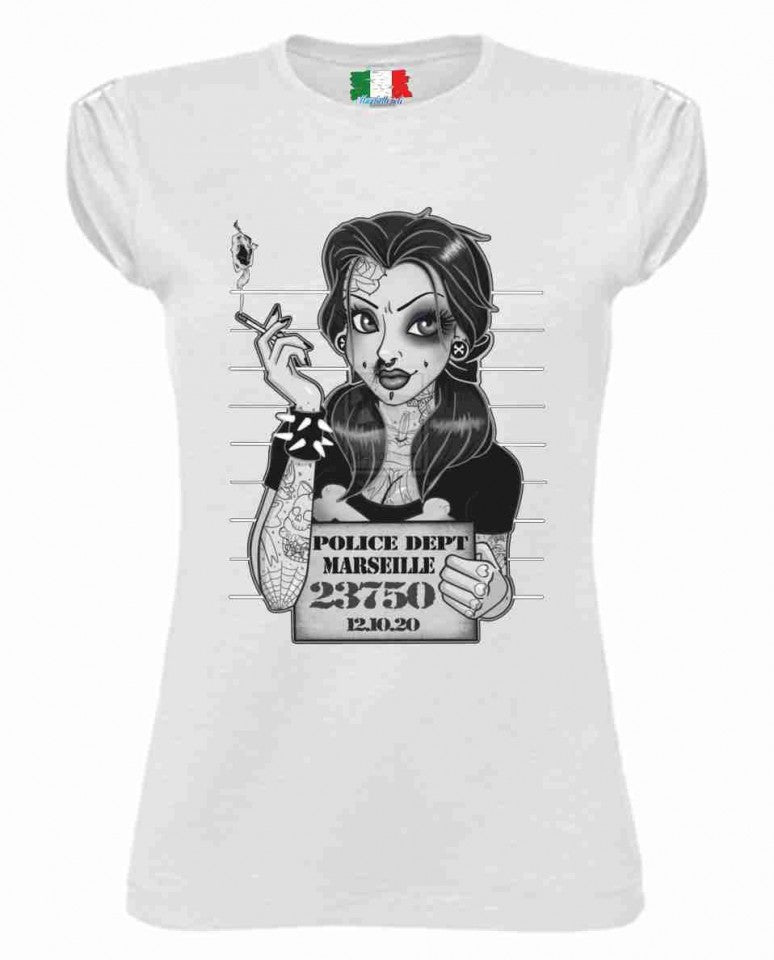 MAGLIETTA COTONE FIAMMATO DA DONNA MANICHE ARRICCIATE TITOLO RICERCATA