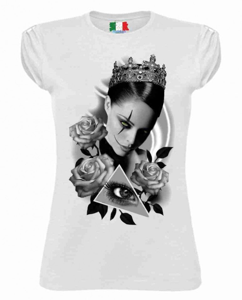 MAGLIETTA COTONE FIAMMATO DA DONNA MANICHE ARRICCIATE