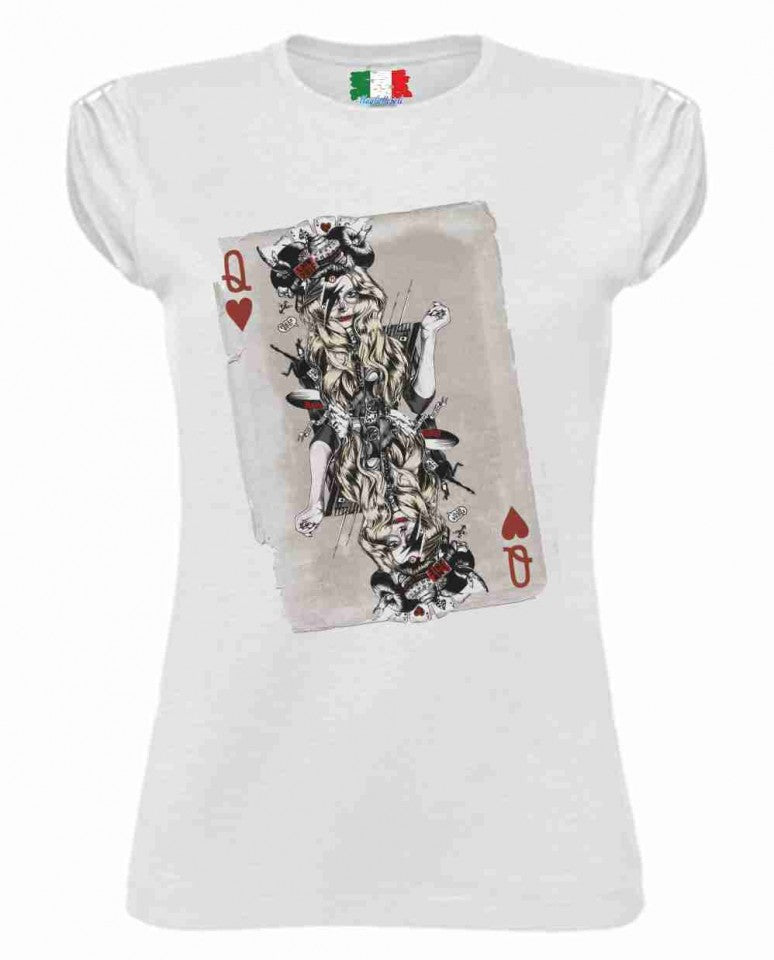 MAGLIETTA COTONE FIAMMATO DA DONNA MANICHE ARRICCIATE