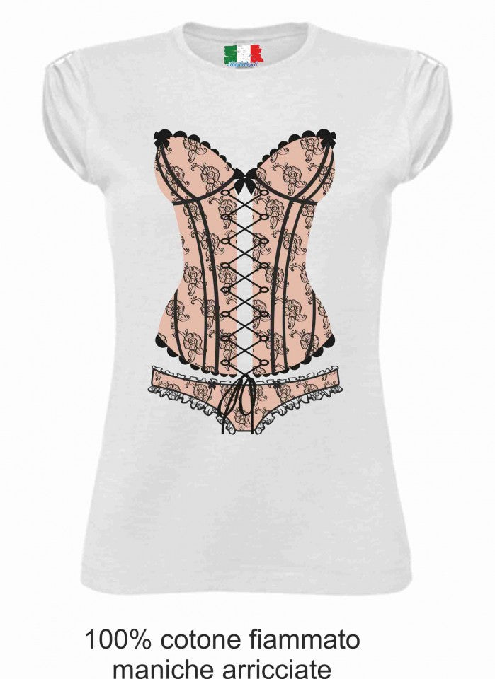 MAGLIETTA IN 100% COTONE CLASSICO E FIAMMATO DA DONNA O CON STAMPA SEXY