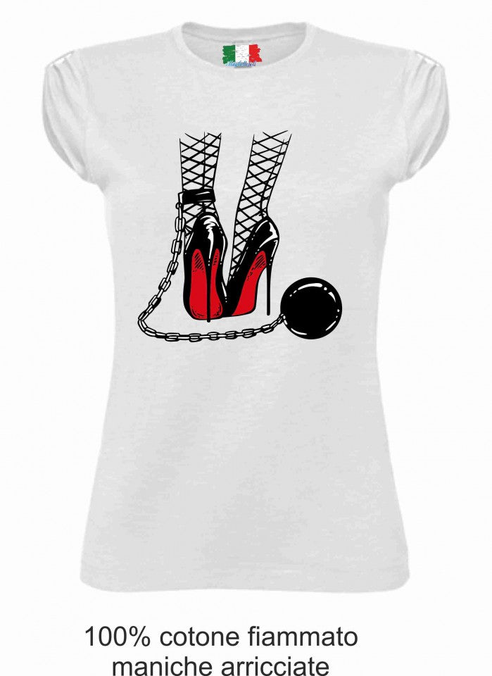 MAGLIETTA IN 100% COTONE CLASSICO E FIAMMATO DA DONNA O CON STAMPA SEXY