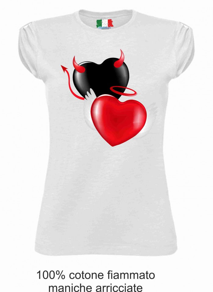 MAGLIETTA IN 100% COTONE CLASSICO E FIAMMATO DA DONNA O CON STAMPA SEXY