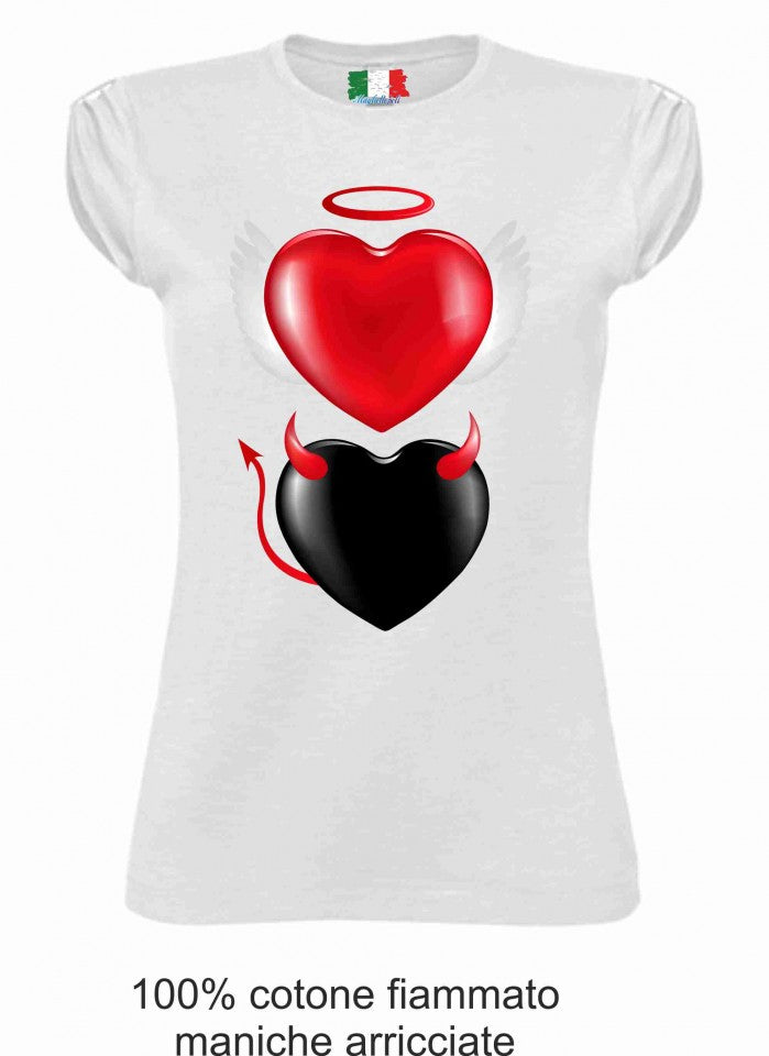 MAGLIETTA IN 100% COTONE CLASSICO E FIAMMATO DA DONNA O CON STAMPA SEXY