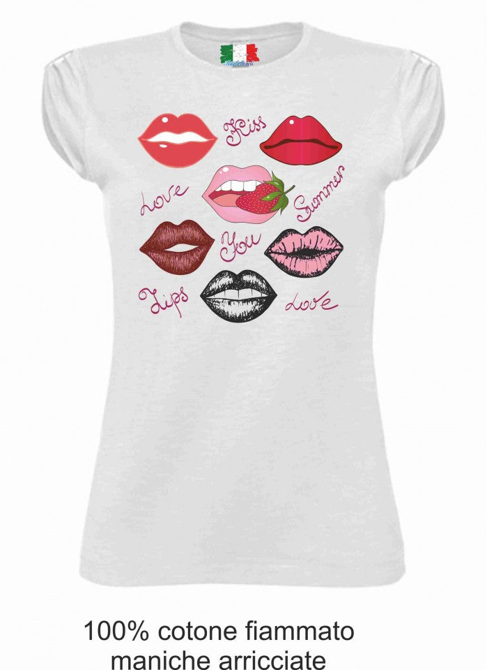 MAGLIETTA IN 100% COTONE CLASSICO E FIAMMATO DA DONNA O CON STAMPA SEXY