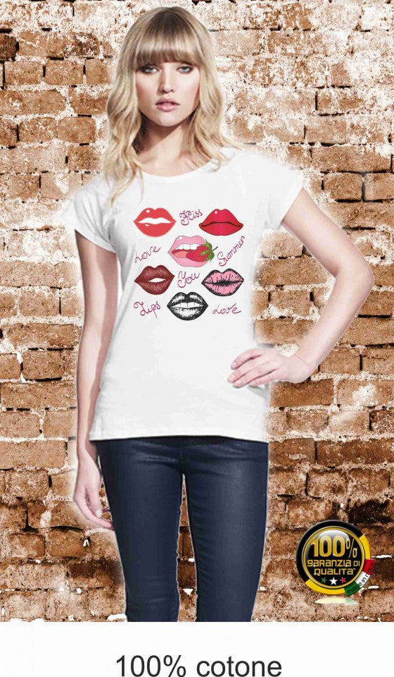 MAGLIETTA IN 100% COTONE CLASSICO E FIAMMATO DA DONNA O CON STAMPA SEXY