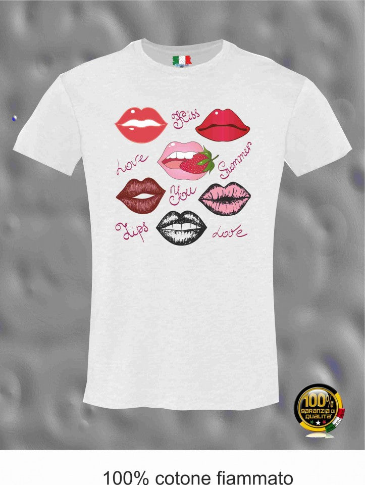 MAGLIETTA IN 100% COTONE CLASSICO E FIAMMATO DA DONNA O CON STAMPA SEXY