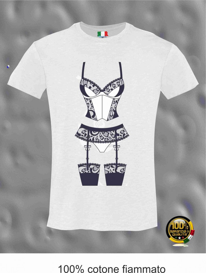 MAGLIETTA IN 100% COTONE CLASSICO E FIAMMATO DA DONNA O CON STAMPA SEXY