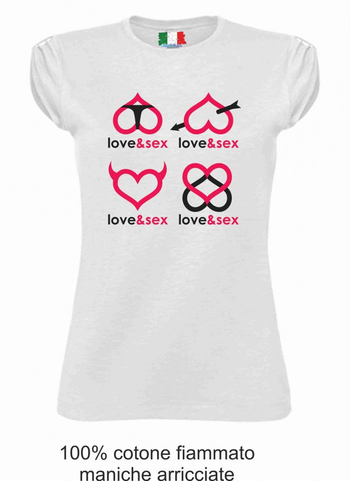 MAGLIETTA IN 100% COTONE CLASSICO E FIAMMATO DA DONNA O CON STAMPA SEXY