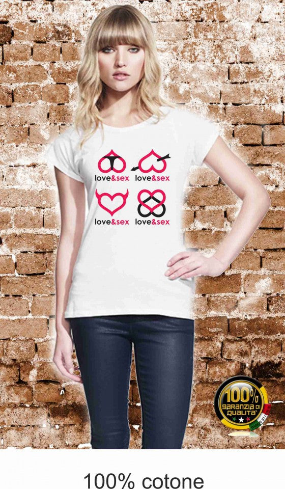 MAGLIETTA IN 100% COTONE CLASSICO E FIAMMATO DA DONNA O CON STAMPA SEXY