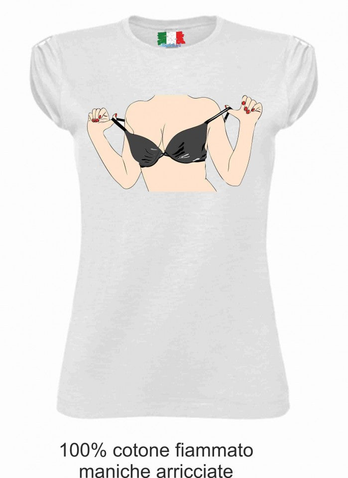MAGLIETTA IN 100% COTONE CLASSICO E FIAMMATO DA DONNA O CON STAMPA SEXY
