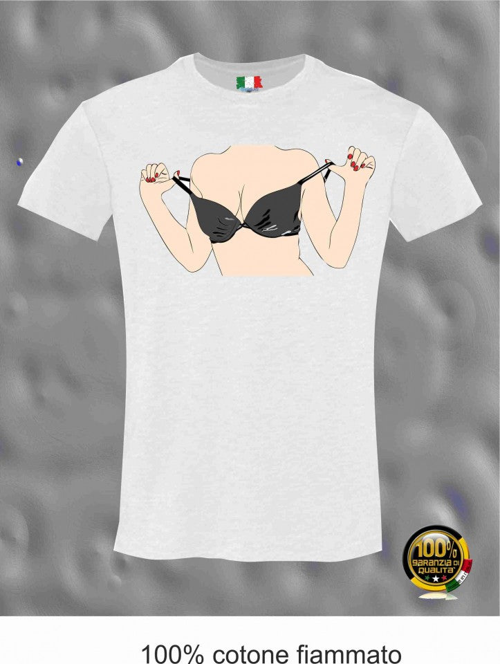 MAGLIETTA IN 100% COTONE CLASSICO E FIAMMATO DA DONNA O CON STAMPA SEXY