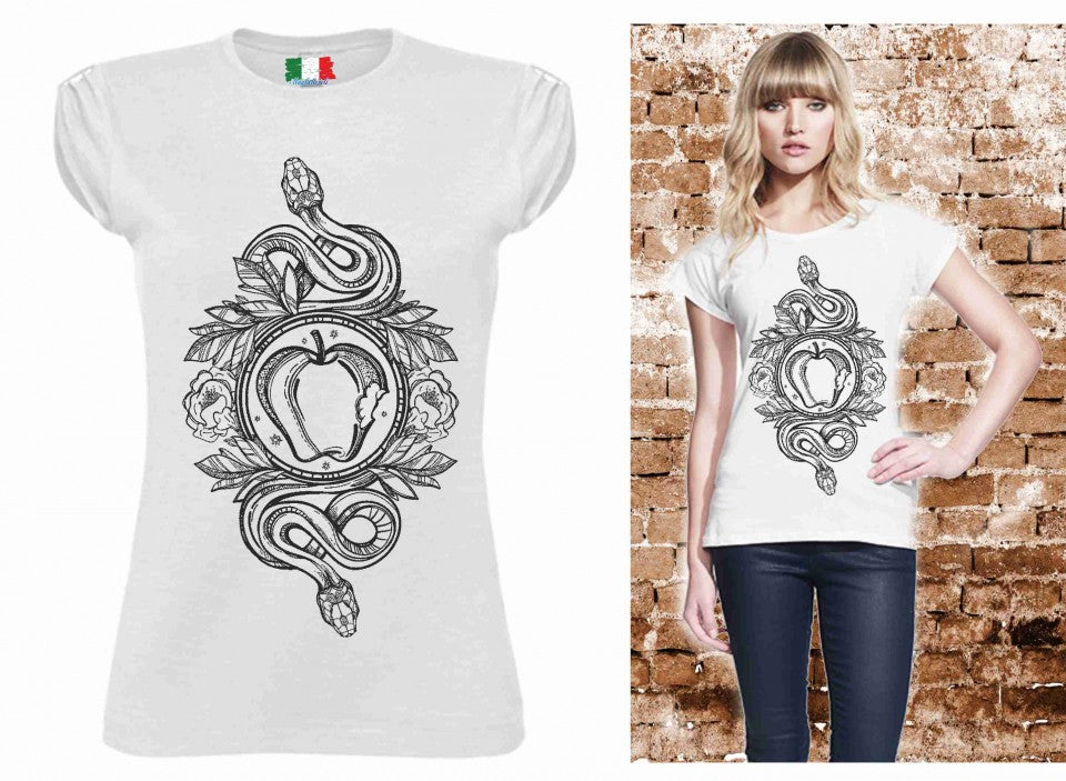 MAGLIETTA IN 100% COTONE CLASSICO E FIAMMATO DA DONNA O CON STAMPA