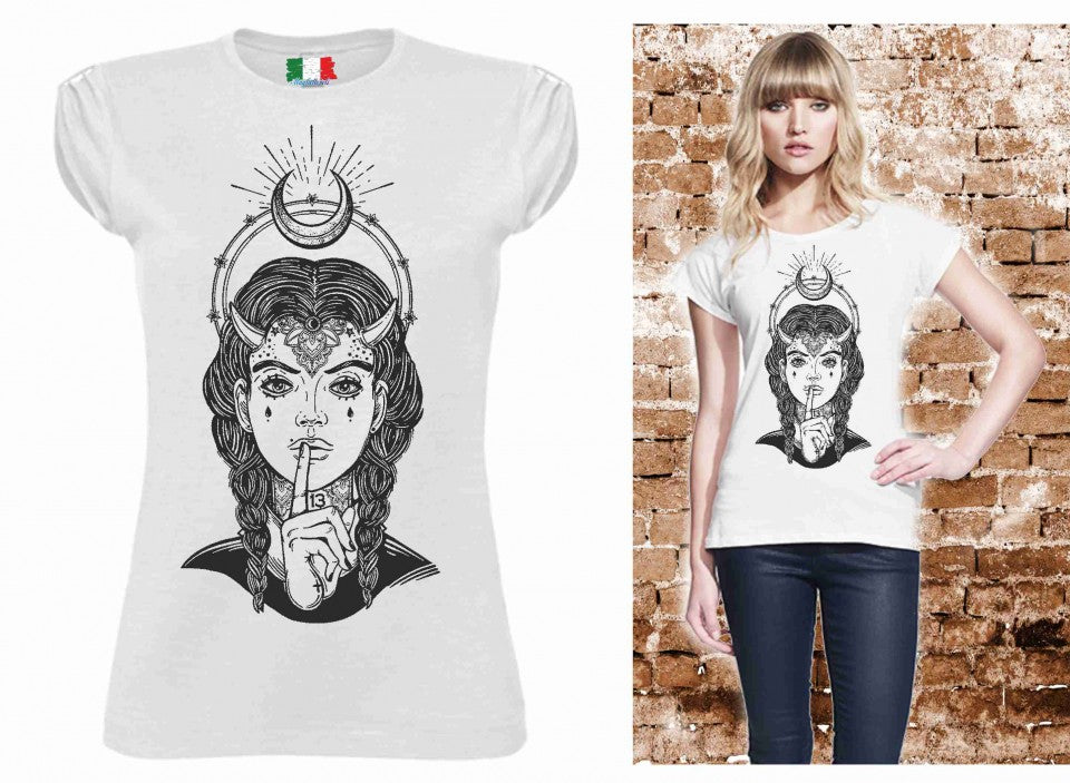 MAGLIETTA IN 100% COTONE CLASSICO E FIAMMATO DA DONNA O CON STAMPA