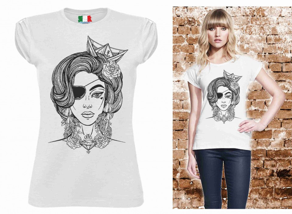 MAGLIETTA IN 100% COTONE CLASSICO E FIAMMATO DA DONNA O CON STAMPA
