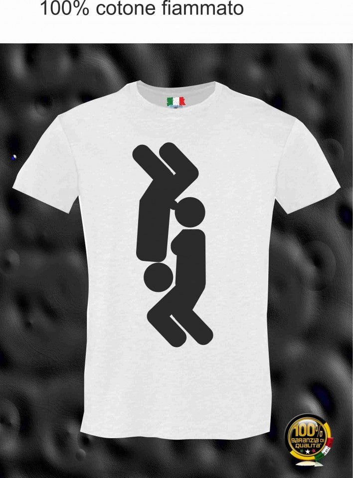 MAGLIETTA IN 100% COTONE CLASSICO E FIAMMATO DA UOMO CON STAMPA SEXY