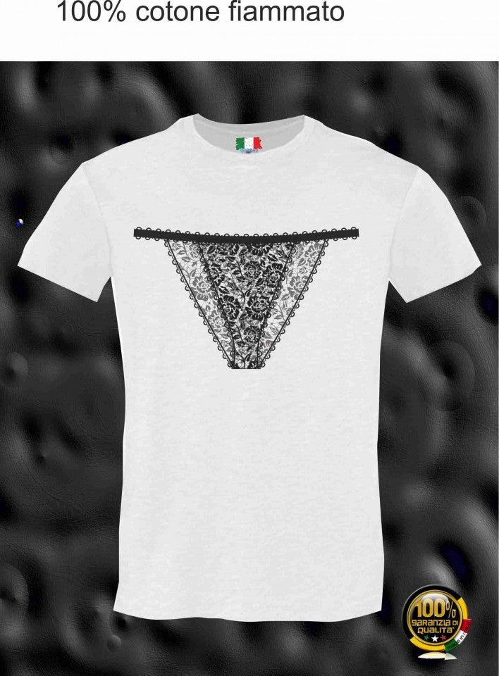 MAGLIETTA IN 100% COTONE CLASSICO E FIAMMATO DA UOMO CON STAMPA SEXY