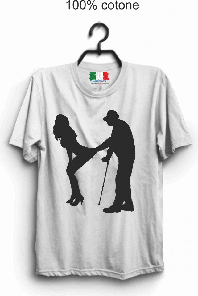 MAGLIETTA IN 100% COTONE CLASSICO E FIAMMATO DA UOMO CON STAMPA SEXY