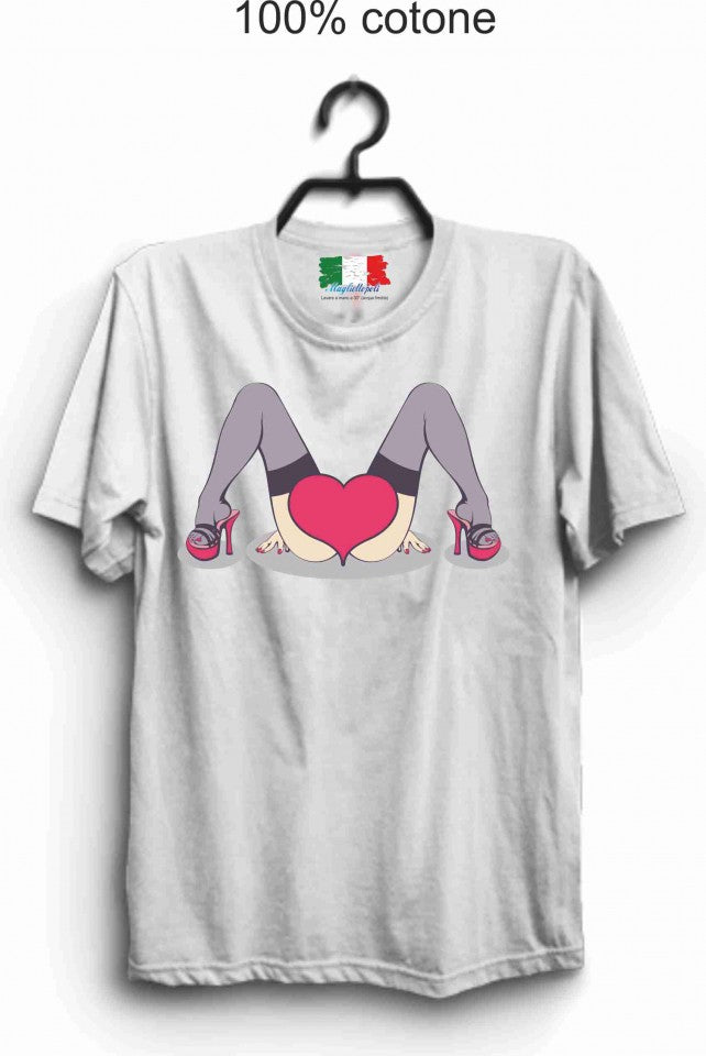 MAGLIETTA IN 100% COTONE CLASSICO E FIAMMATO DA UOMO CON STAMPA SEXY