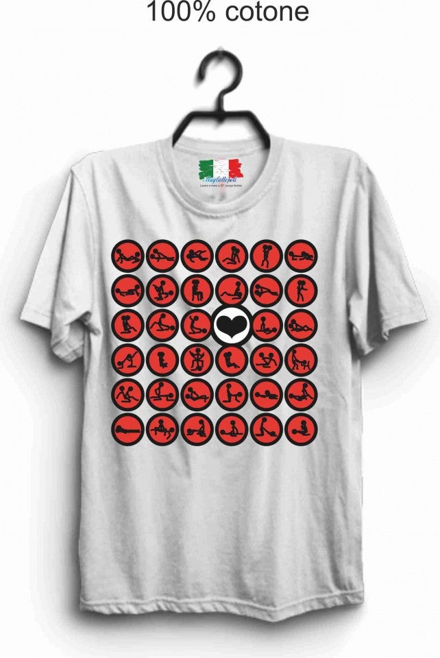 MAGLIETTA IN 100% COTONE CLASSICO E FIAMMATO DA UOMO CON STAMPA SEXY