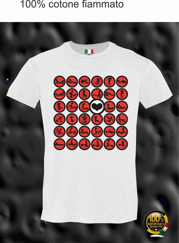 MAGLIETTA IN 100% COTONE CLASSICO E FIAMMATO DA UOMO CON STAMPA SEXY