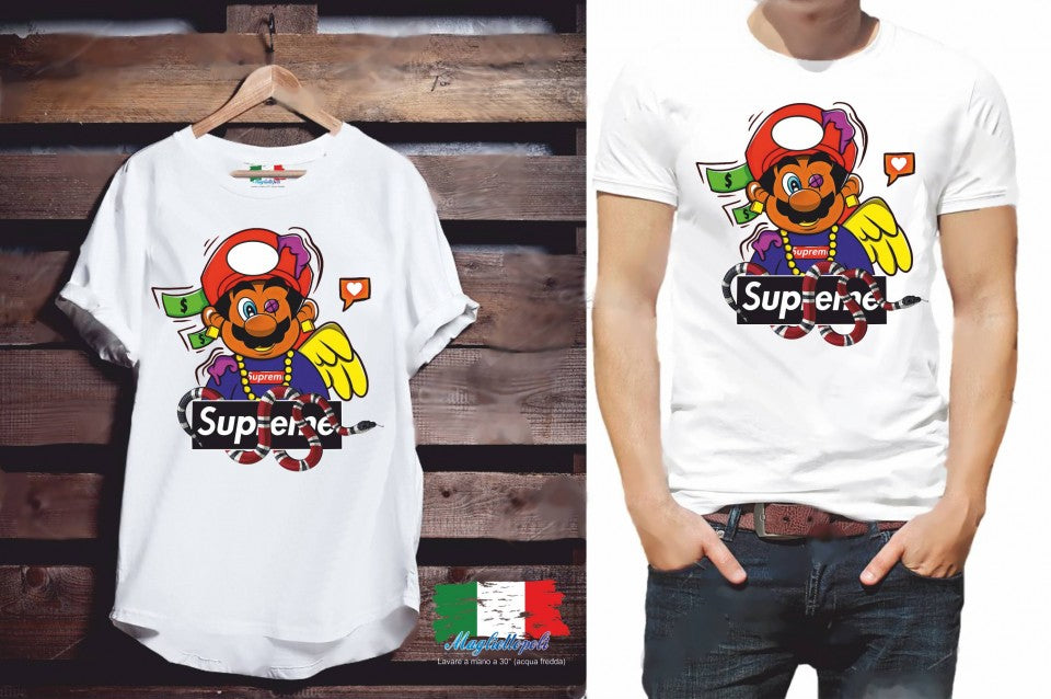 MAGLIETTA IN 100% COTONE CLASSICO E FIAMMATO DA UOMO ORIGINAL FAKE