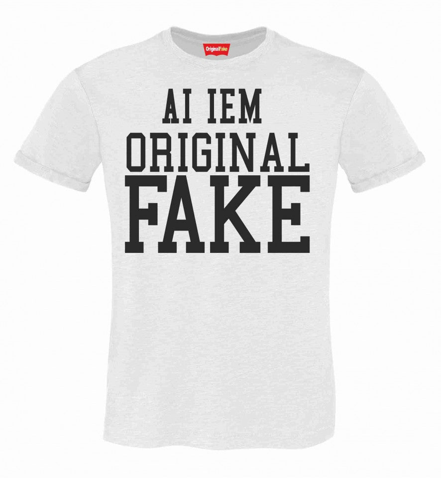MAGLIETTA IN 100% COTONE CLASSICO E FIAMMATO DA UOMO ORIGINAL FAKE