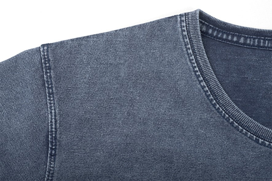 MAGLIETTA IN 100% COTONE DA DONNA EFFETTO JEANS