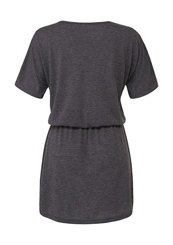 MAGLIETTA IN 100% COTONE DA DONNA VESTITO FLOW CON SCOLLO A V